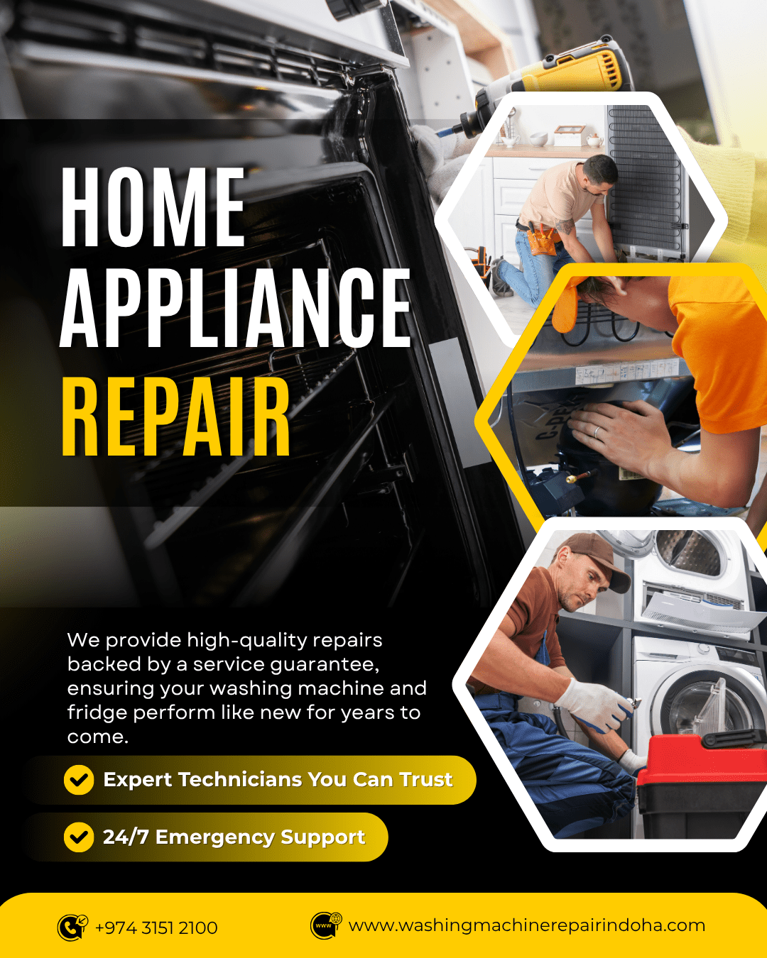 Expert appliance repair service in Qatar